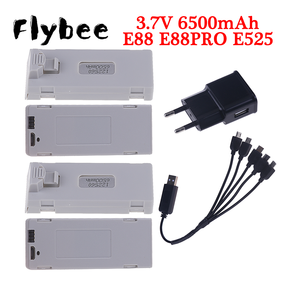 Drone E88 Rc Quadcopter - แบตเตอรี่ E88เดิม3.7V 6500mAh Lipo สำหรับ E88