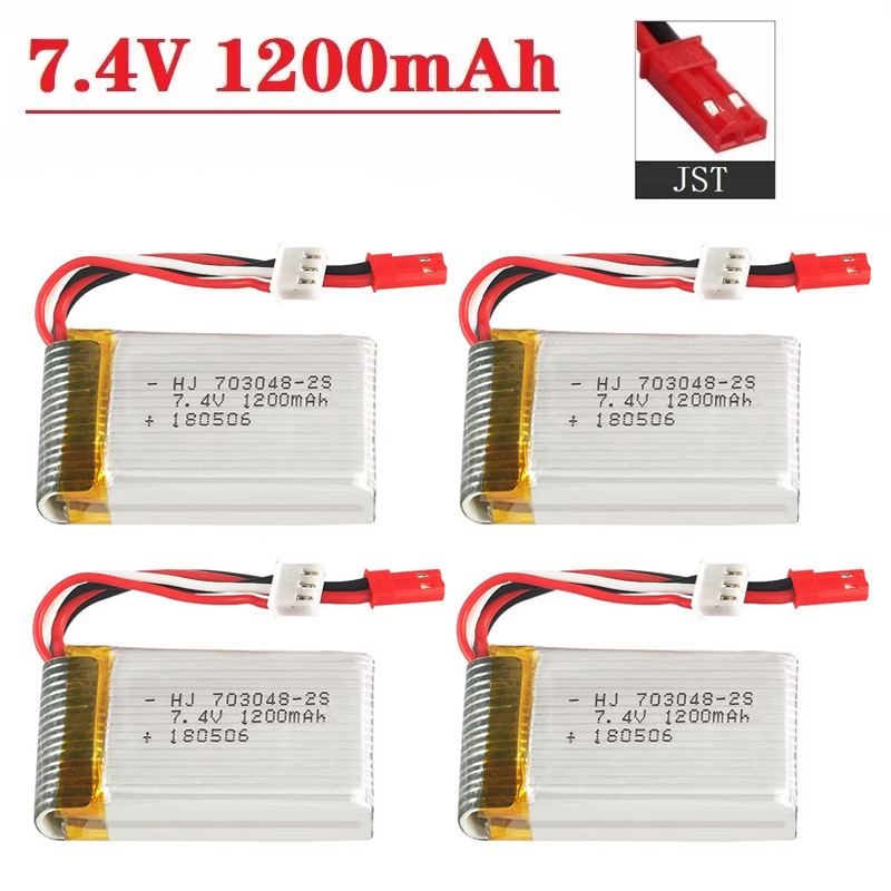 Drone Tech Rc - แบตเตอรี่ลิโป 2S 7.4V 1200mAh 703048 สําหรับ