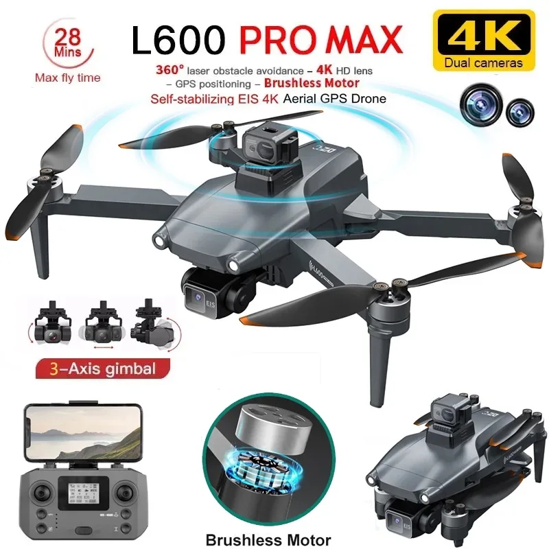 Nano Quad Fpv - L600 PRO MAX GPS Drone Professional
