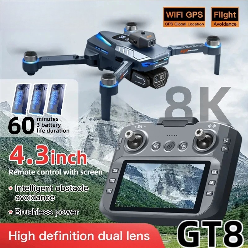 โดรนรุ่น Original GT8 8K ระดับ - Drone E88Pro Rc 4K บทวิจารณ์และราคา