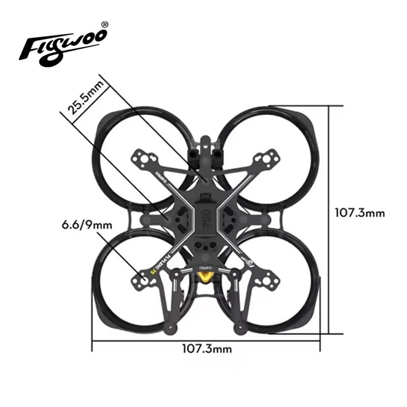 ชุดโครง Flywoo Flylens 75 ขนาด - Fpv Racing Motor บทวิจารณ์และราคา