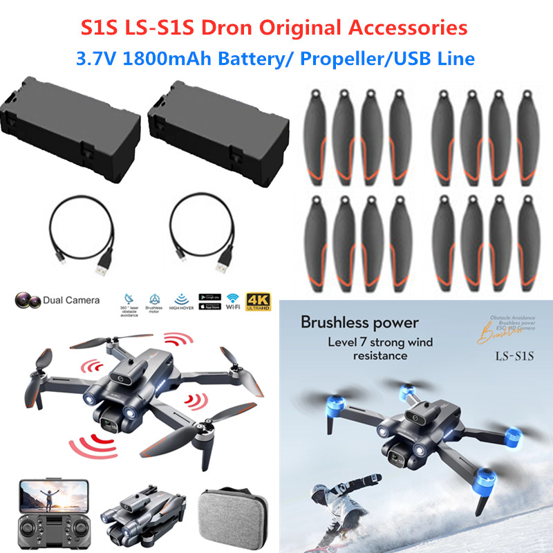 แบตเตอรี่โดรน LS-S1S RC 3.7V 1 - Drone Rc S1S บทวิจารณ์และราคา