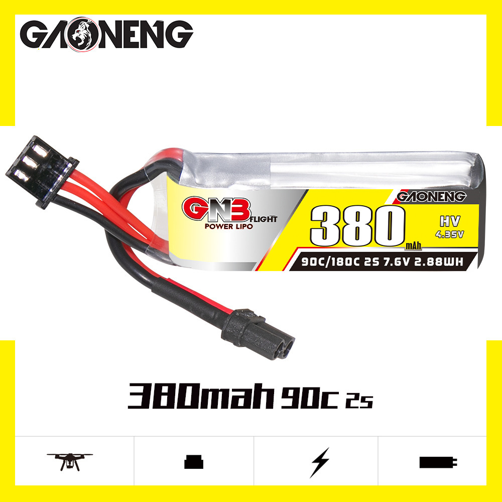 GNB 2S 7.6V 380mAh 90C/180C แบ - Nano Quad Fpv บทวิจารณ์และราคา