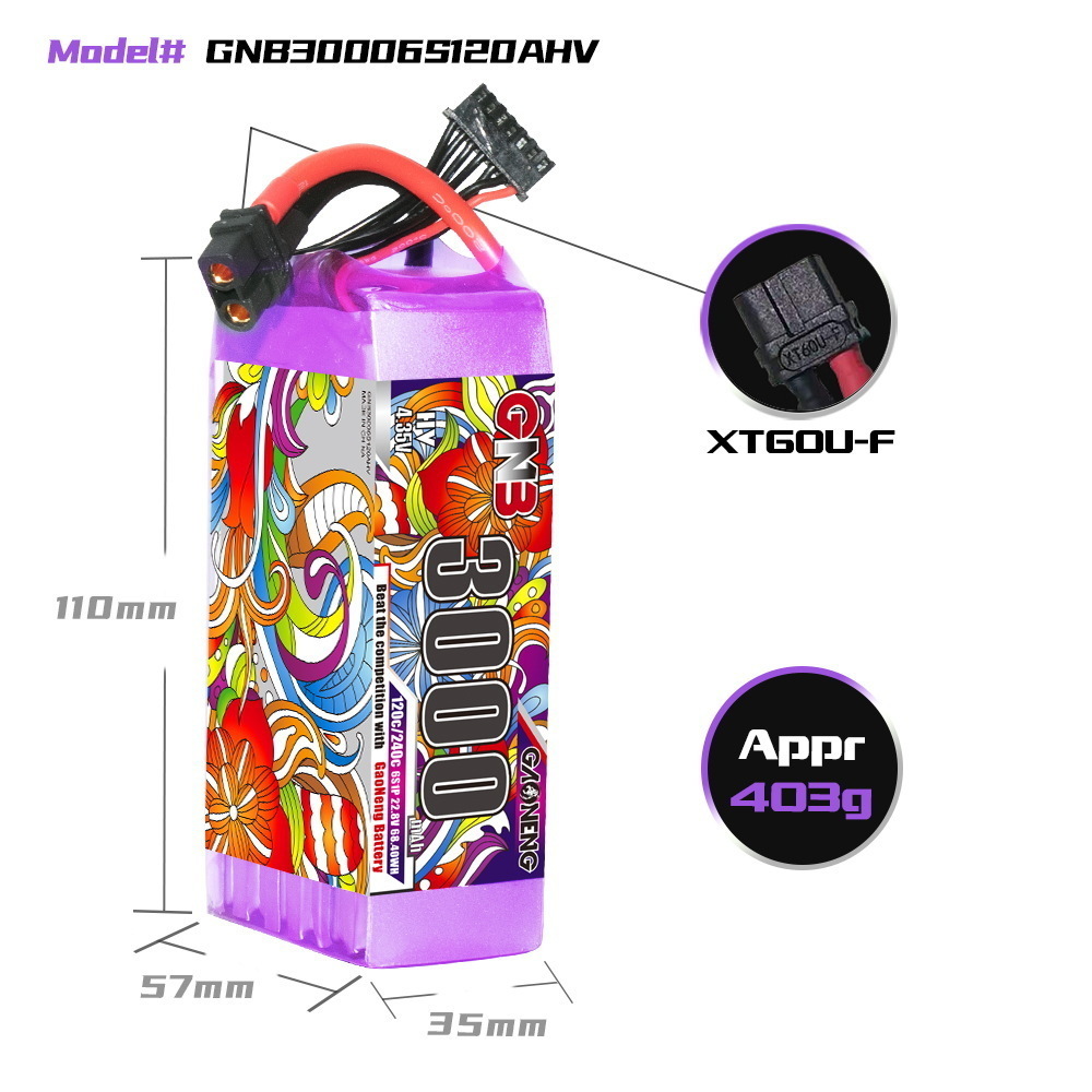 แบตเตอรี่ลิโพ GNB 6S 22.8V 300 - Analog Fpv Transmitter บทวิจารณ์และราคา